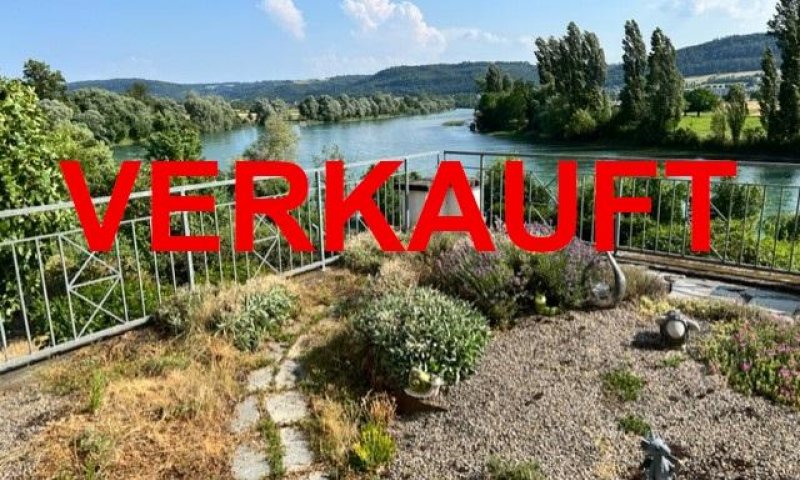 VERKAUFT i. 2023 - Einzigartige Rheinblcklage, Grundstück bis an Rhein, kl. ETW, EBK, Einkauf fussläufig