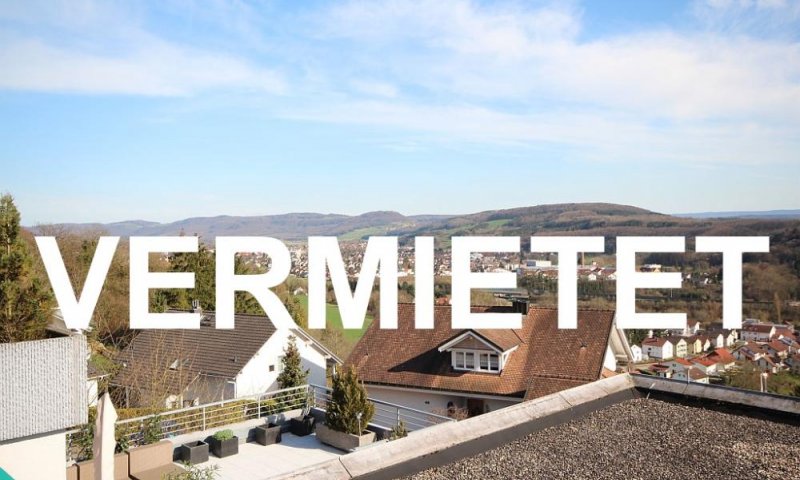 VERMIETET i. 2020 - herrlich sonnig gelegene separat zugängliche 3-Zimmer-Terrassenwohnung, traumhafter Fern- und Alpenblick, unverbauter Blick ins Grüne, 2 Balkone, grosse Garage