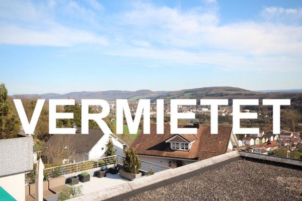 VERMIETET i. 2020 - herrlich sonnig gelegene separat zugängliche 3-Zimmer-Terrassenwohnung, traumhafter Fern- und Alpenblick, unverbauter Blick ins Grüne, 2 Balkone, grosse Garage
