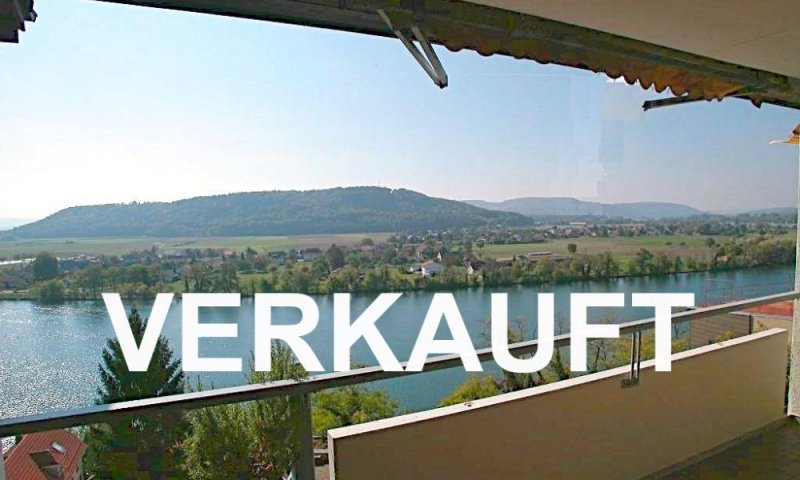 VERKAUFT i. 2021 - Ideale Kapitalanlage: 1-Zimmer-Appartement Waldshut Innenstadt, herrlicher Rheinblick, Lift, ca. 40 m² Wohnfl., Balkon