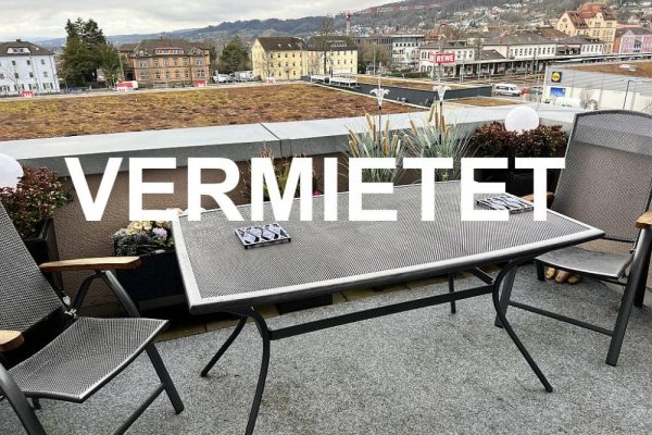 VERMIETET i. 2022 - Oberste Etage, 5 1/2-Zimmer-Whg., Süddachterrasse, EBK, Lift, Garage