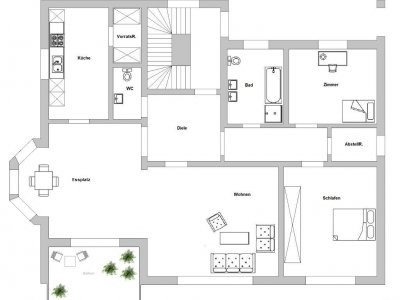 4-Zimmer-ETW, Balkon, Erker, EBK, Schwedenofen