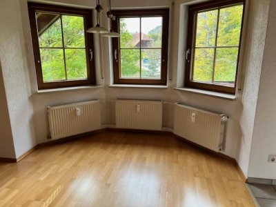 sofort beziehbare, gut ausgestattete 4-Zi-ETW, Schwedenofen, EBK, Parkett, Balkon, mit darüberliegendem Speicher, Garage 