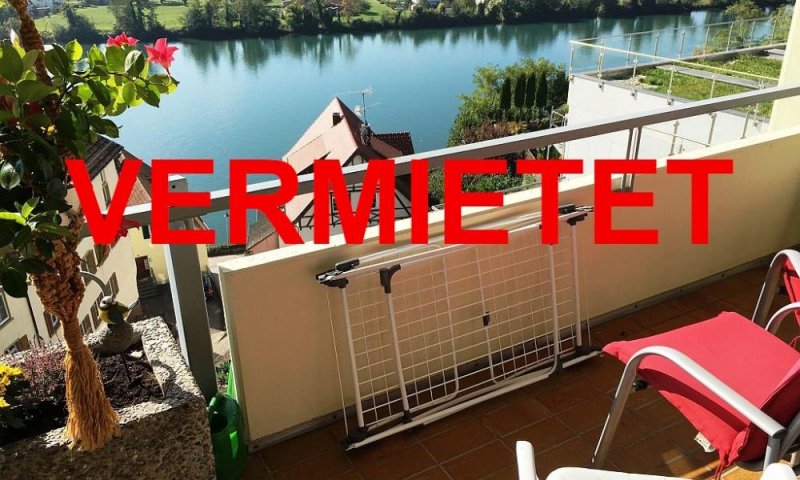 VERMIETET i. 2024 - 2-Zi-Whg, herrlicher Rheinblick, Lift, EBK, Waldshut Innenstadt, bevorzugte Lage