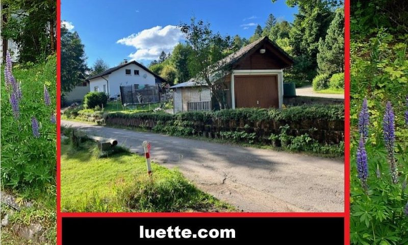 Idyllisch, in der Natur eingebettet gelegenes Wohn- auch Ferienhaus, Waldrand, Sackgasse, Eckgrundstück ca. 660 m², in ruhiger Ortsrandalleinlage, Wintergarten, Terrasse, Markise, Freisitz, ZH, Holzpellet, Schwedenofen, Garage