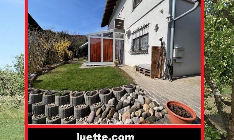 In sonniger Sackgassenlage, EBK, ELW, freist., Bj. 91, EG+OG 5 ½ Zi., EBK, gr. tiefer Balkon, schöner Blick auf Wutöschinger Berg, Westgrundstück mit Gartenhaus und Platz für Pool, Garage, GG: sep. zugänglich, Wintergarten, Kamin, Gartenfreisitz, Garage