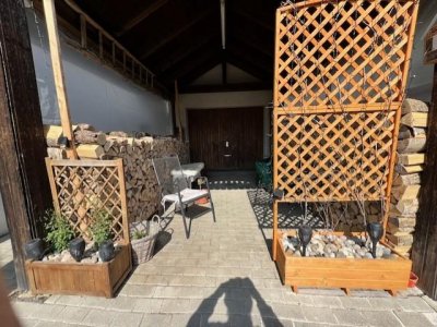 EFH beste, sonnige Lage Horheim, 6 Zi., gr. Blk., Gartenfreisitz + Haus, Platz f. Pool, 2-Zi-ELW, Schwedenofen, Wintergarten, Terrasse, 2 Garagen, Carport, Areal ca. 800m²