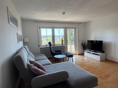 Zentral gelegene 3-Zi-Whg Waldshut, fussläufig Bhf / Kaiserstraße Einkauf, hochwertige EBK, bodenebene Dusche, Badeinbauten, Trockner, Balkon, eig. Hz, 3fach-Vergl., Parkett, sof., Einzelgarage