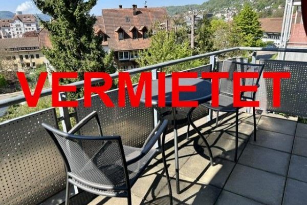 VERMIETET i. 2026 - Zentral gelegene 3-Zi-Whg Waldshut, fussläufig Bhf / Kaiserstraße Einkauf, hochwertige EBK, bodenebene Dusche, Badeinbauten, Balkon, eig. Hz, 3fach-Vergl., Parkett, sof., Einzelgarage